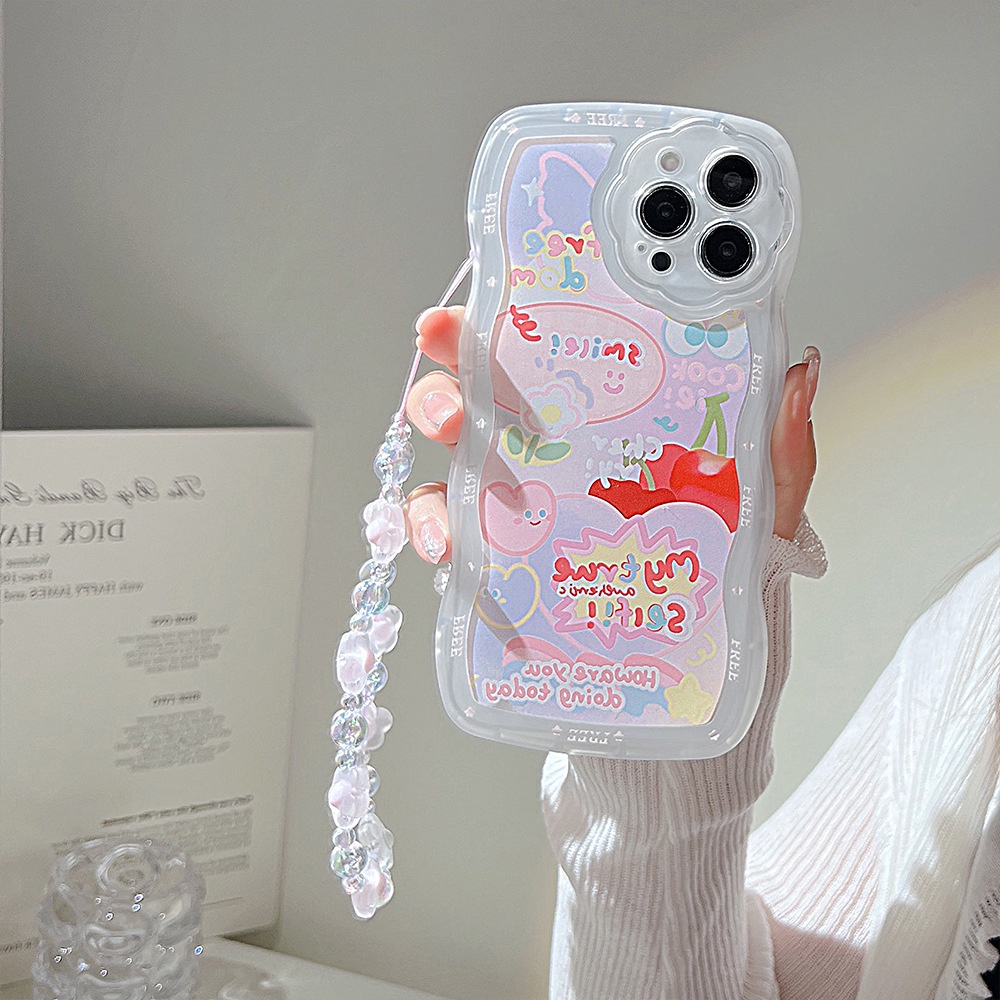Soft Case Tpu Transparan Frame Gelombang Cover iPhone 13 13pro 13prm 11 7Plus 8Plus Xr XS 13 12pro Max