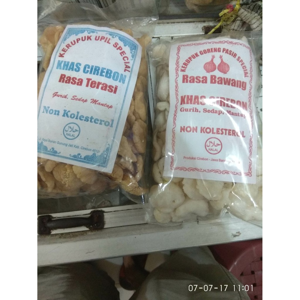 

Stok Ready Kerupuk upil rasa bawang dan terasi khas Cirebon Limited