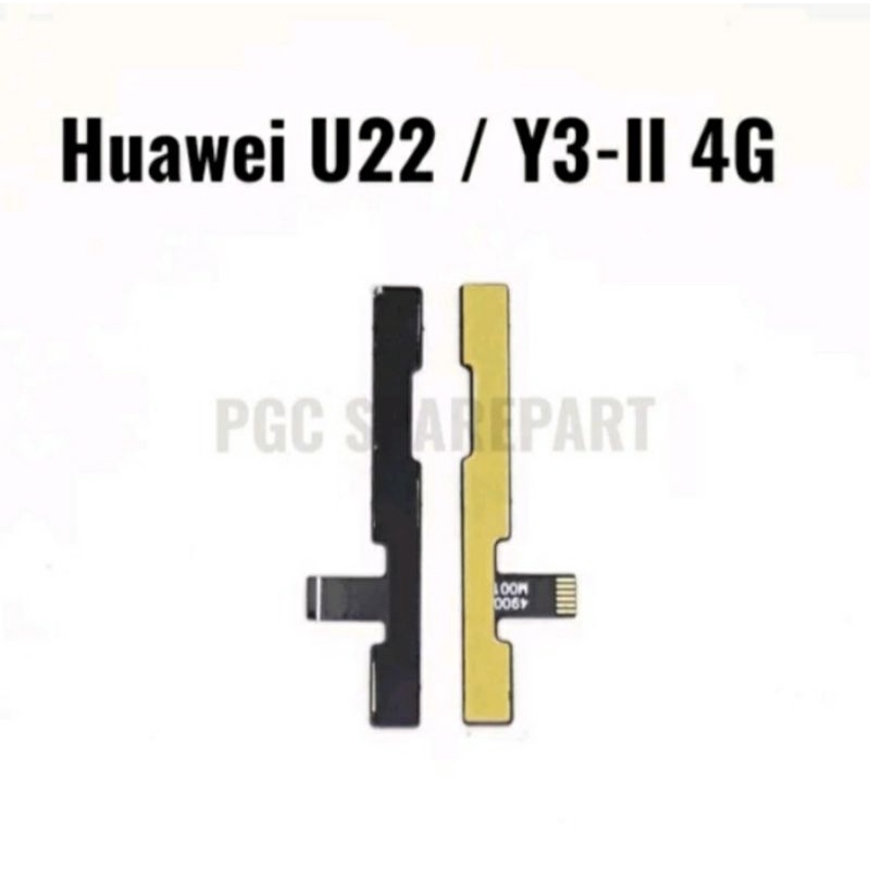 Original Flexible Konektor Volume Power On Off Hua wei U22 - Y3-ii 4G Y3ii - Flexibel Fleksibel Flek