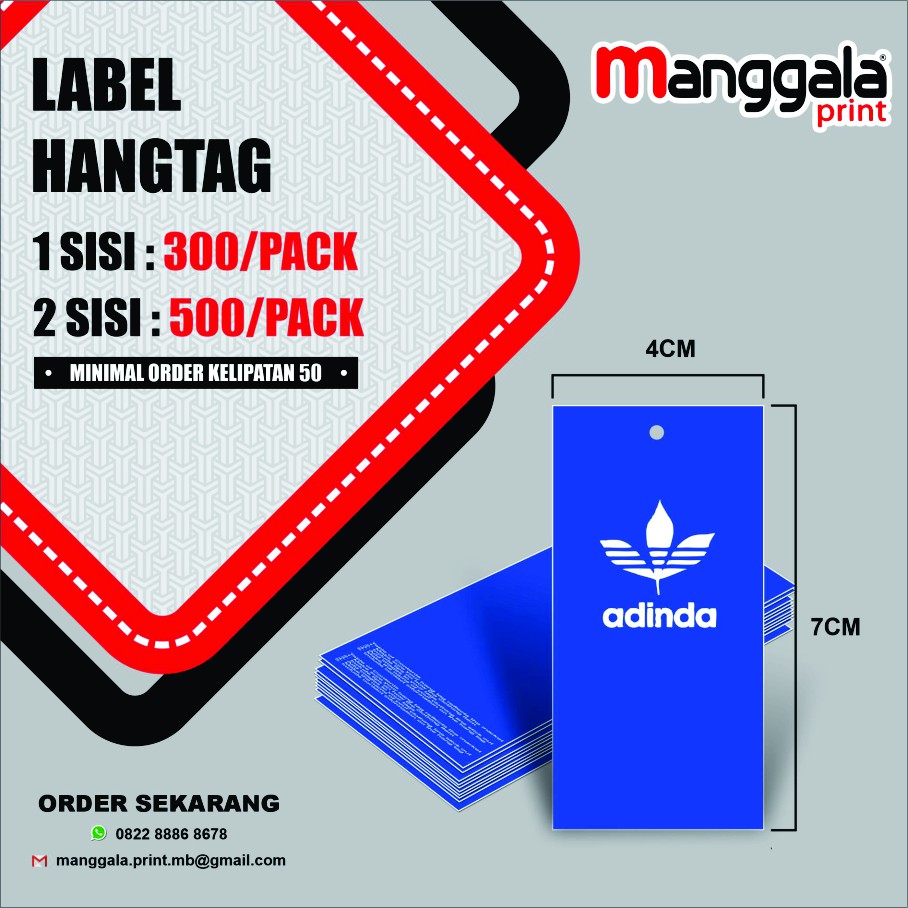 

Hangtag Baju/Fashion/Bahan Art Carton 260