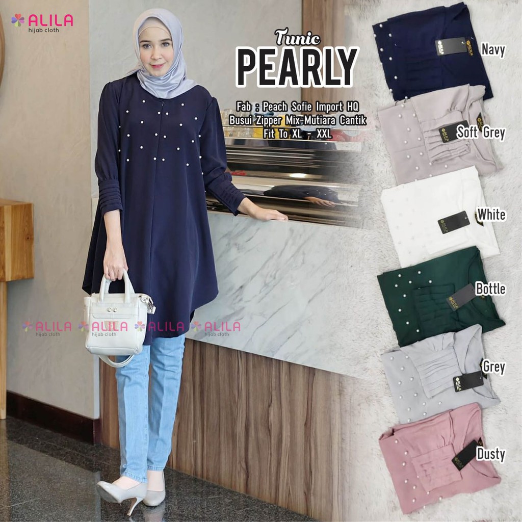 PEARLY TUNIK FAB PEACH SOFIE IMPORT HQ BY ALILA