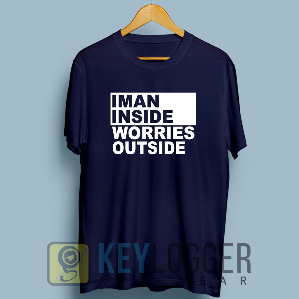Kaos dakwah islami iman inside distro muslim 102-navy