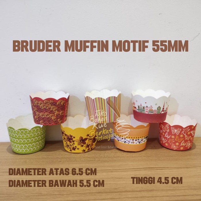 BRUDER MUFFIN MOTIF UK. 4,0 MM / 4,5 MM / 5,5 MM / 6,3 MM / CUP MUFFIN / 100 PCS