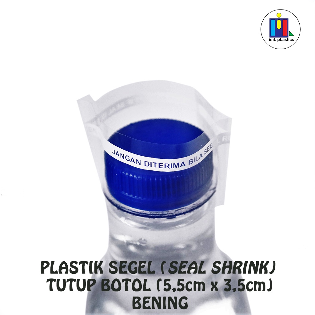 PLASTIK SEGEL (SEAL SHRINK) 5,5CM X 3,5CM Model Jahit Putih - 100pcs