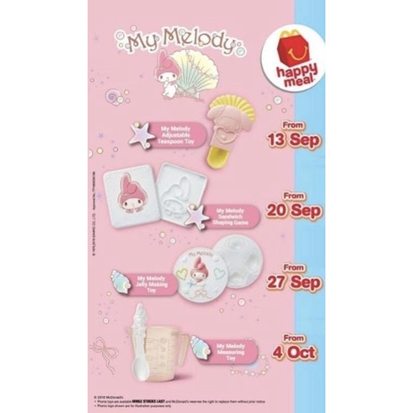 Mainan: Happy Meal Toys My Melody McDonald's