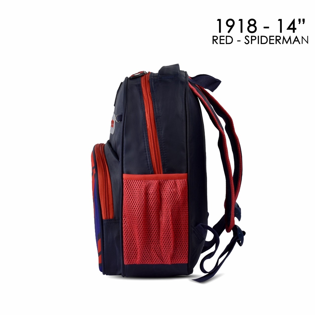 Tas Cartoon 1918-14 Inch Tas Ransel Cowok Dan Cewek Sekolah Motif Captain America,Frozen,Spiderman,Ultraman,Unicorn FREE Kotak Pensil