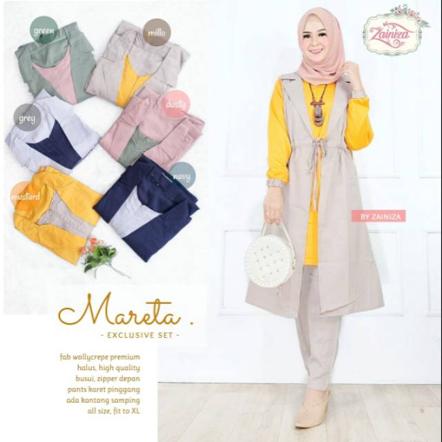 MARETA SET WOLLY CREPE  EXCLUSIVE BY ZAINIZA