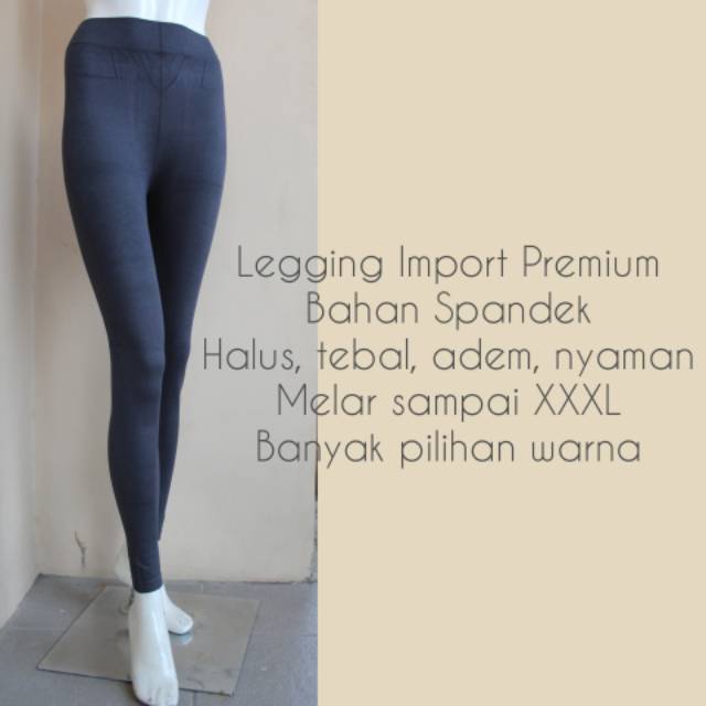 Legging Premium Import Tebal Bahan Spandek / Legging Wudhu