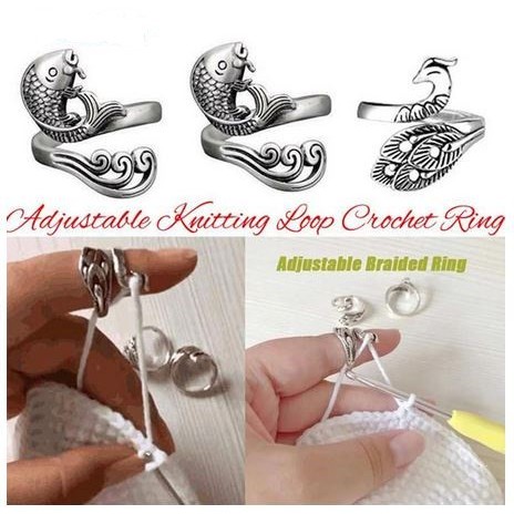 Adjustable Knitting Loop - Knitting Thimble - Cincin Knitting