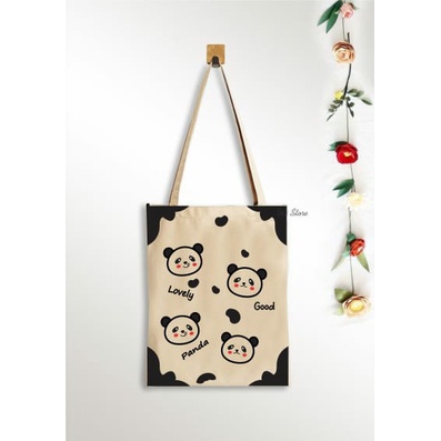 (PAKAI RESLETING) Tote bag wanita panda varian warna ( Toko Uci)