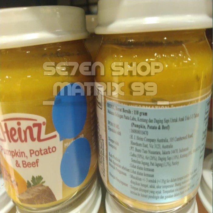 Heinz Baby Food 1-3 Tahun ( Pumpkin,Potato& Beef )