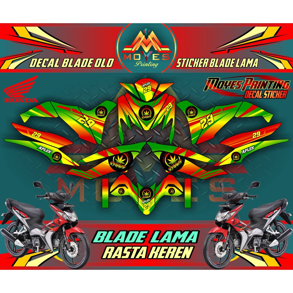 Decal Stiker Blade Old Full Body Stiker - Decal Blade Old Full Body Stiker