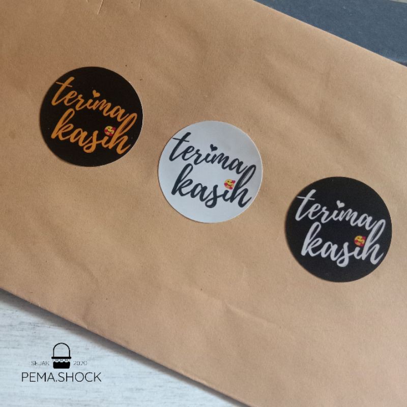 

12 Pcs Stiker Bulat Terima Kasih Olshop