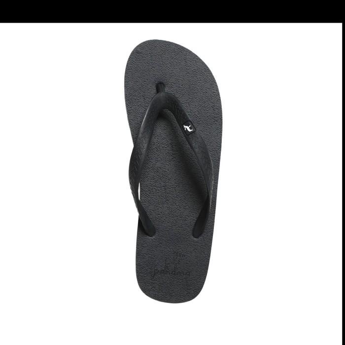 Sandal Panama / Sendal Jepit Pria Hitam Full Black / Sendal Pantai