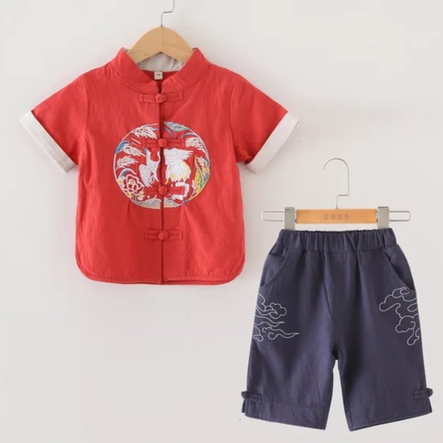 boy cheongsam set chinese new year traditional clothes