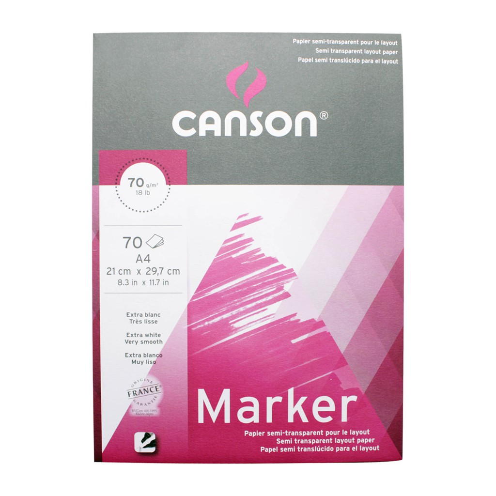 

Canson Marker A4 70 Sheets 70gsm - Kertas Gambar untuk Spidol