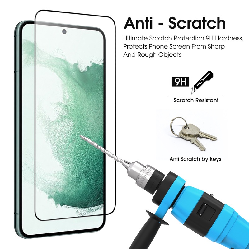 3pcs Pelindung Layar Tempered Glass 9H Ultra Tipis Anti Gores Untuk Samsung Galaxy S22 / S22 Plus