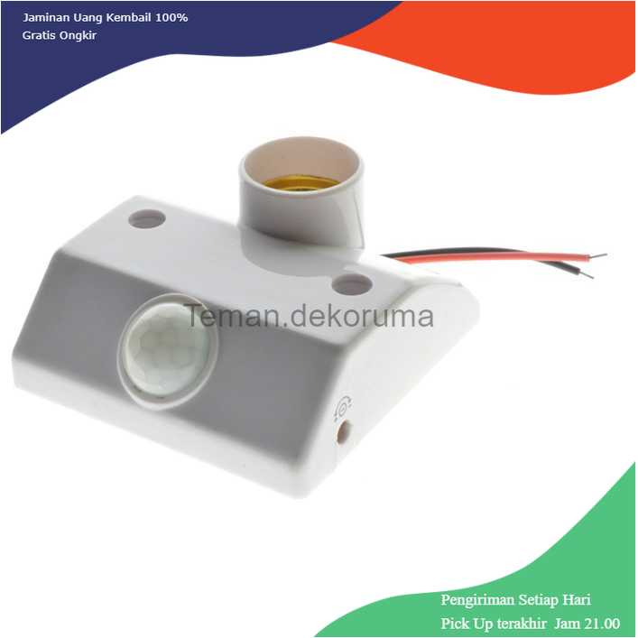 TD-DHA Mayitr Fitting Lampu Bohlam Socket E27 Infrared Sensor 25W Zd1309