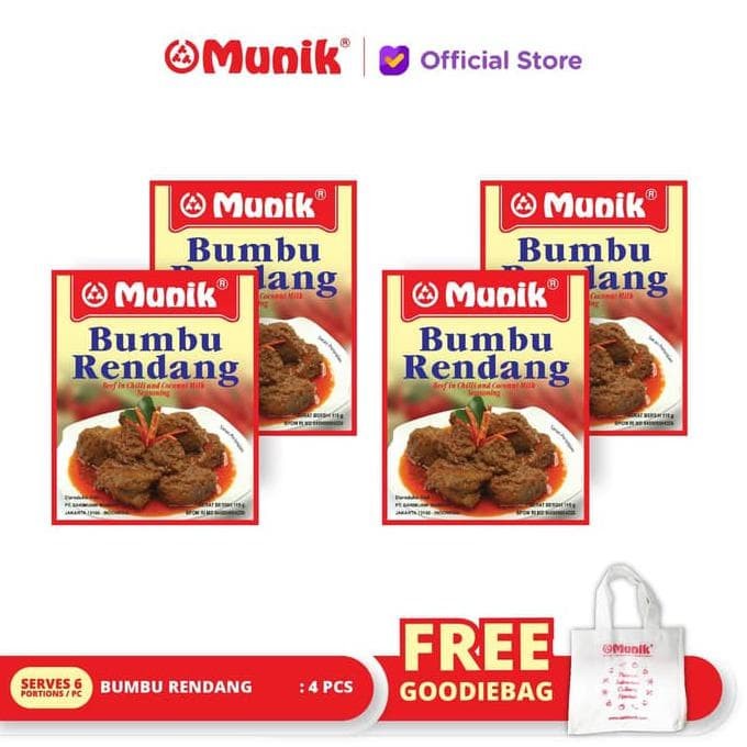 

Munik Bumbu Rendang 4Pcs Buy 4 Get 1 Free Goodiebag 001
