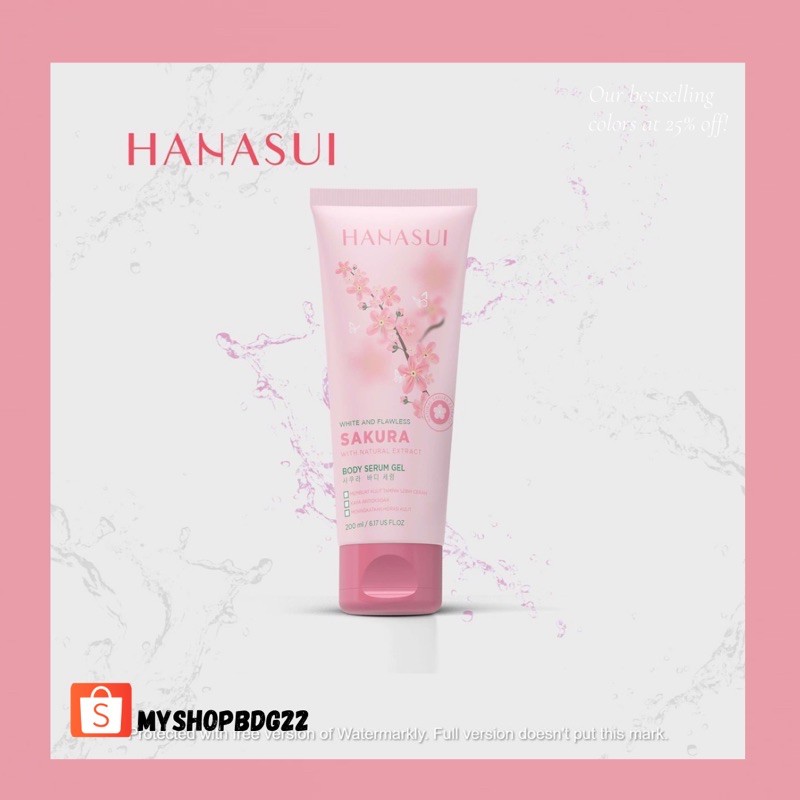 Hanasui Body Serum Gel / Body Serum Vitamin C / Body Serum Aloe Vera / Body Serum Sakura