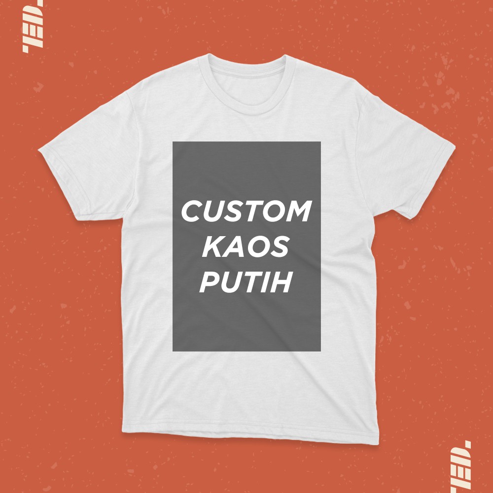 Custom Kaos Putih DTG PRINTING