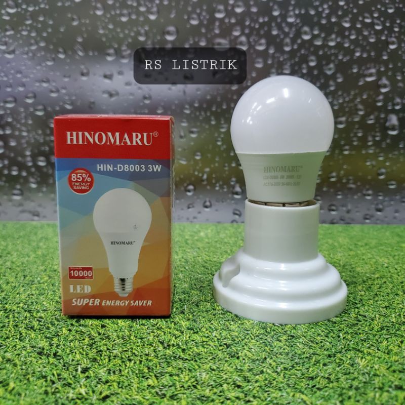 Lampu LED Hinomaru Bulb 3 Watt CAHAYA PUTIH COOL DAYLIGHT 6500K