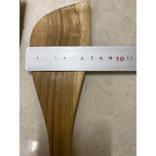 Sodet Kayu Jati Ujung Miring 32cm