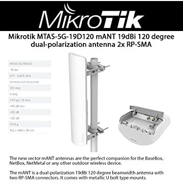 Mikrotik Antenna Sectoral mANT19S MTAS-5G-19D120