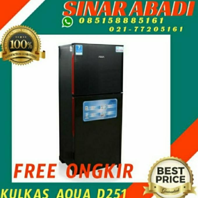 KULKAS 2 PINTU AQUA D251 PROMO