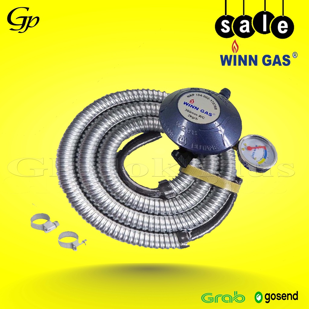 WINN GAS Regulator dan Selang 1,8 M - Garansi 1 Tahun