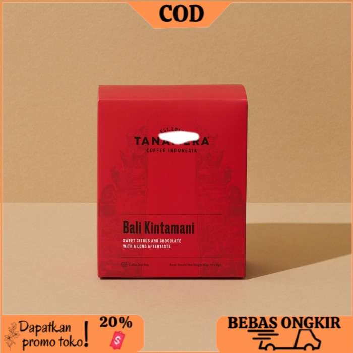

(COD) Tanamera Coffee Drip Bag / Filter Bag: Bali Kintamani - 10 Drip Bag