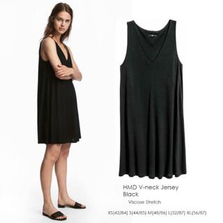 h&m v neck jersey dress