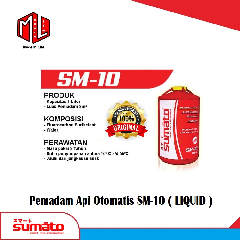 SUMATO SM-10 ORIGINAL ALAT PEMADAM API OTOMATIS APAR LIQUID API SM10