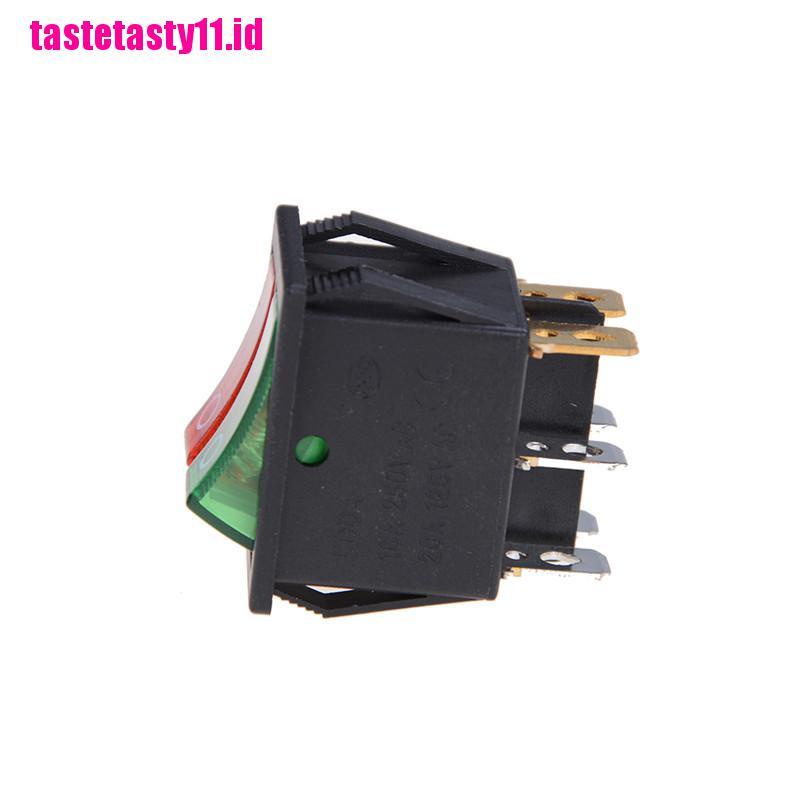 Saklar On / Off SPST Ganda 6 Pin 16A 250V AC 20A Warna Merah Hijau Untuk Perahu