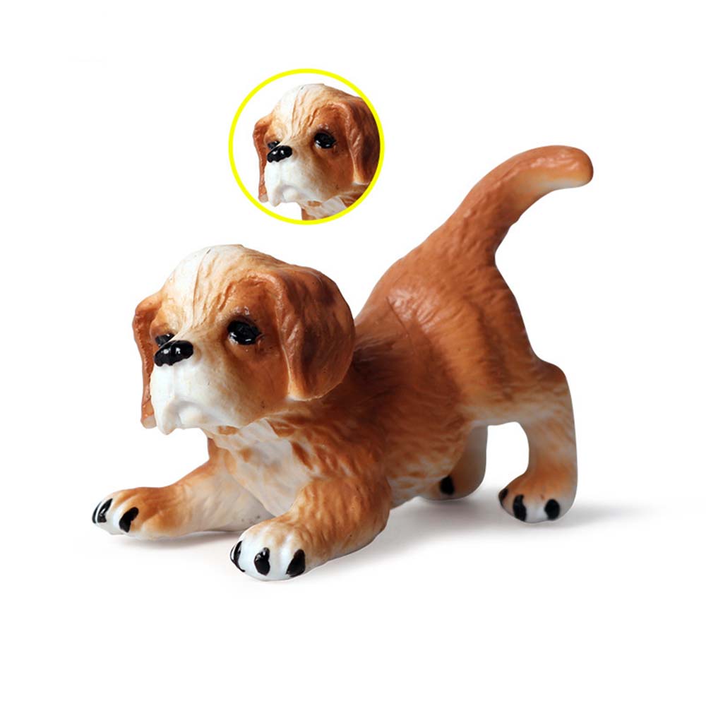 REBUY Mini Animal Model Kids Toys Ornaments Miniature Gift Craft Farm Pug Dog Hound Decoration Figurines