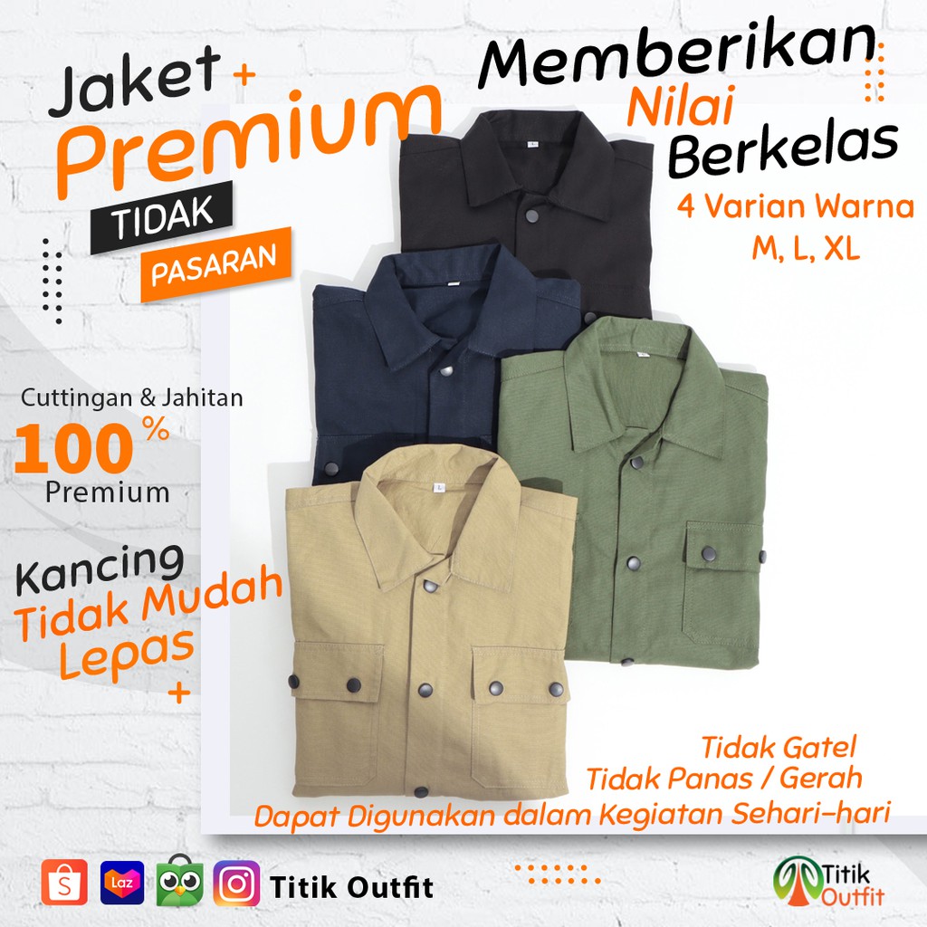 JAKET CANVAS PREMIUM QUALITY | JAKET CANVAS ORIGINAL PRIA / WANITA | JAKET TREND TERBARU