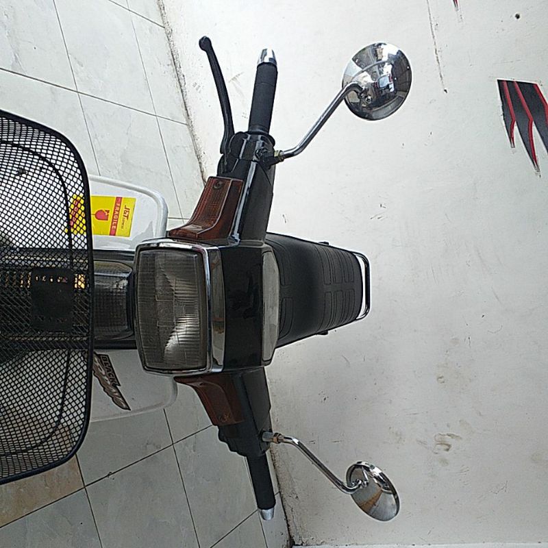 spion bulat honda yamaha dan suzuki full besi crome spion scoopy fazzio c70 cb dll-Suzuki