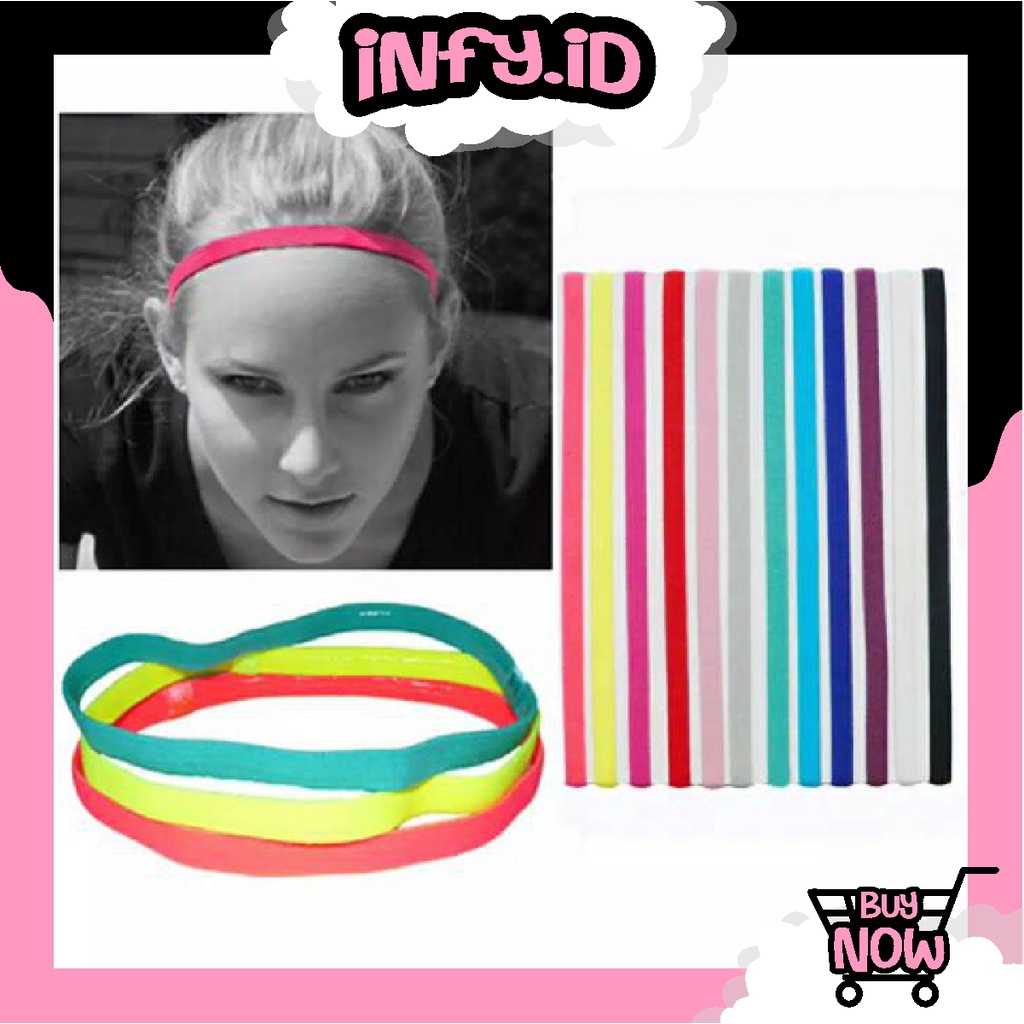 INFY -  R496 Mini Hairband Sport / Headband Olahraga