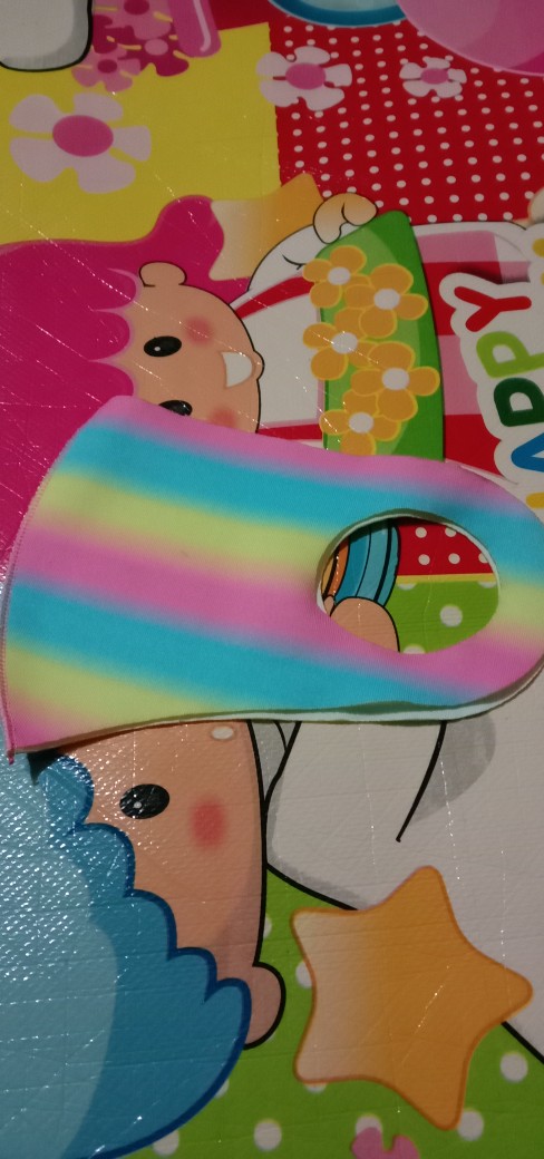 Cod Masker Anak lol Tayo Kuping 4-12th Ready Stok