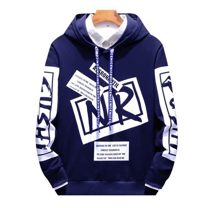 Rilley Jaket Jumper Hoodie Outer Pria Remaja Laki-Laki Abu Grey LX555 Sweater Nr Pria Cowok Keren