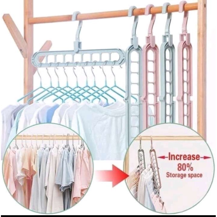 (RS)MAGIC HANGER GANTUNGAN BAJU AJAIB ORGANIZER 9 IN 1 SERBAGUNA AS SEEN ON TV MULTIFUNCTION WONDER HANGER