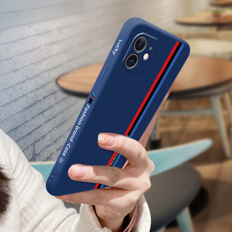 BMW Hand strap + liquid case iPhone 12 pro max 11 pro max Xs max XR 7/8/se2020 7plus/8plus all-inclusive soft shell casing iphone-7