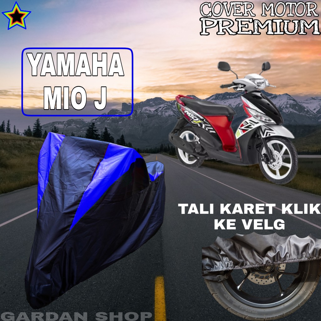 Sarung Motor YAMAHA MIO J Hitam BIRU Body Cover Yamaha PREMIUM