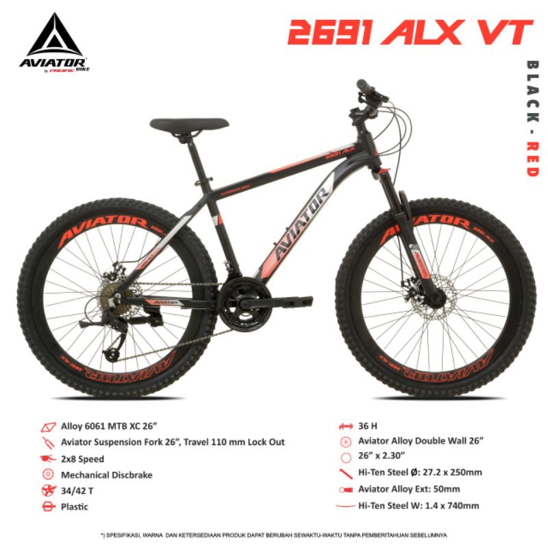 Terlaris Sepeda Gunung / Mtb 2691 Alx Vt Aviator