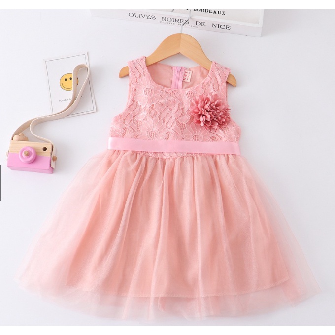 baju pesta ulang tahun dress anak bayi perempuan 1 2 3 4 tahun dres pesta pink