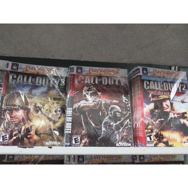 PAKET ISI 3 KASET PS2 CALL OF DUTY 2/3 WORLD AT WAR