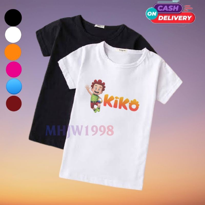 kaos anak kiko kartun karakter/baju anak kartun kiko/t shirt anak kiko karakter/kaos kartun kiko