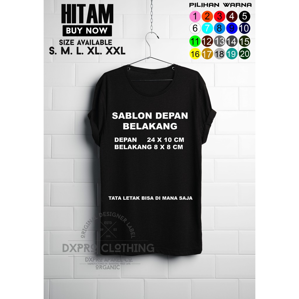 Kaos Baju Custom Sablon Satuan Design Suka Suka