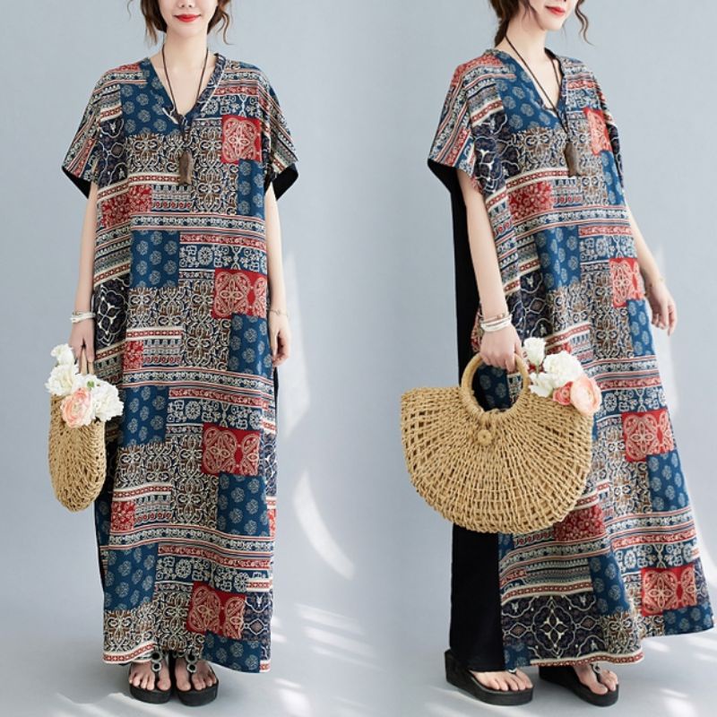 MDLV ~ 91980# Homewear Maxi Dress Maxi Dress Jumbo Big Size Dress Batik Import