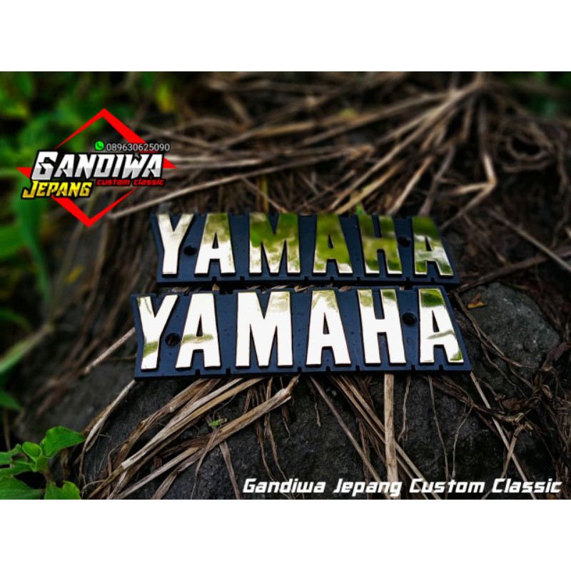 Emblem tangki tengki Yamaha RX special RX spesial gold emas model baut RX S YT115